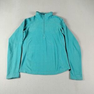 Nike ACG Pullover Womens XS Aqua Blue Fit Therma Fleece Half Zip Outdoor Hiking